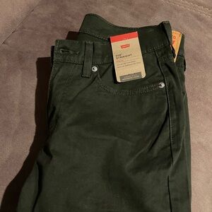Men Levis 514 Jeans Olive Green 30X30 NWT